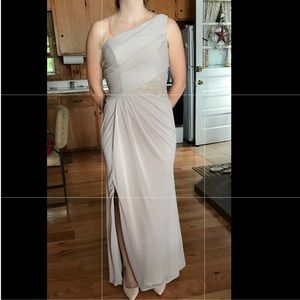 David’s Bridal biscotti bridesmaid dress, size 0